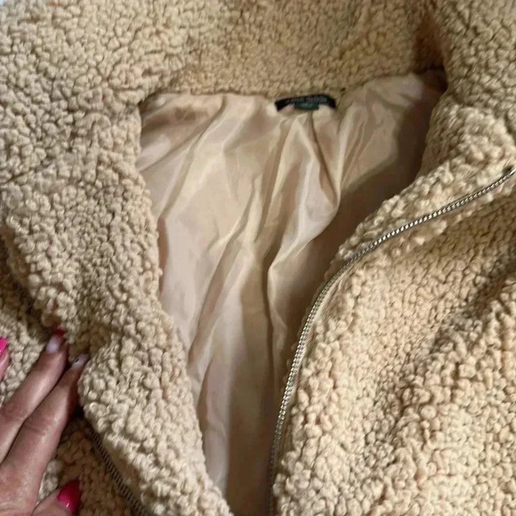 Wild Fable Sherpa zip up jacket camel color size XS/S - Picture 4 of 6